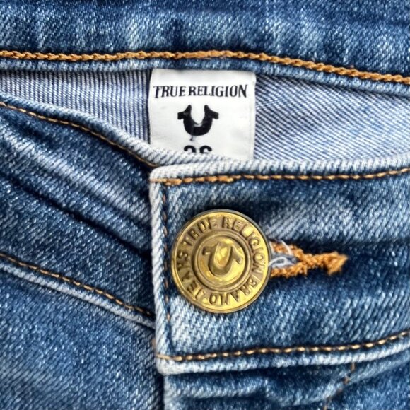 TRUE RELIGION CASEY LOW RISE SUPER SKINNY CROP WOMEN’S JEANS sz 26 Stretch - Picture 5 of 16